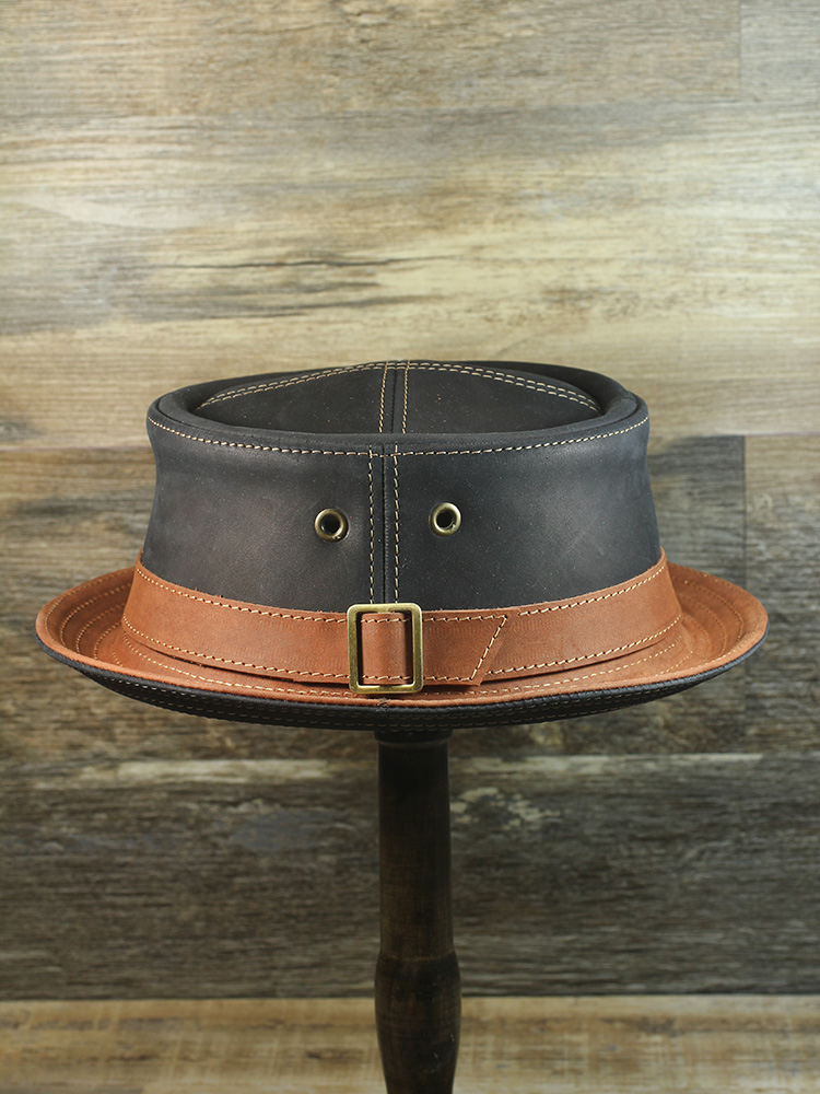 Leather pork pie hat PPH-15 Leather pork pie hat PPH-15