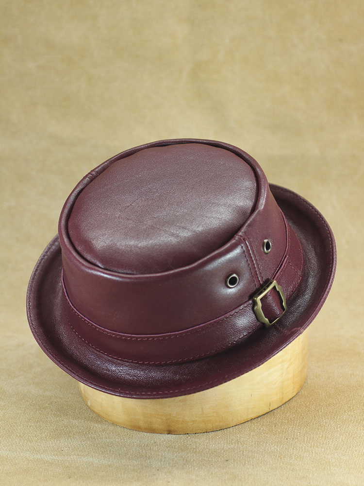 Leather pork pie hat PPH-37 Leather pork pie hat PPH-37