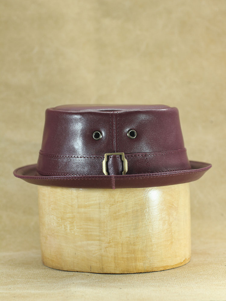 Leather pork pie hat PPH-37 Leather pork pie hat PPH-37